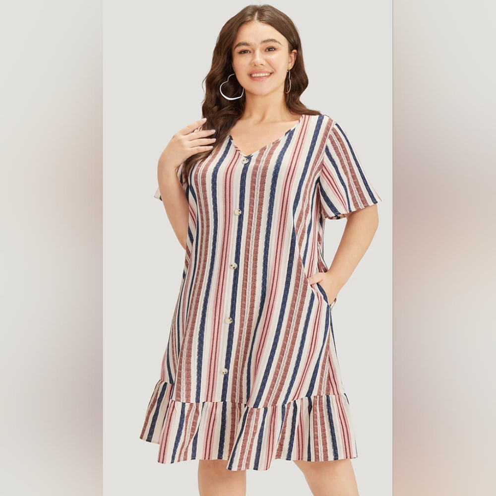 BloomChic Baby Doll Striped Dress